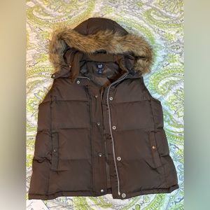 Brown GAP Down Puffer Vest